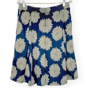 Lularoe || navy floral skater skirt size Large